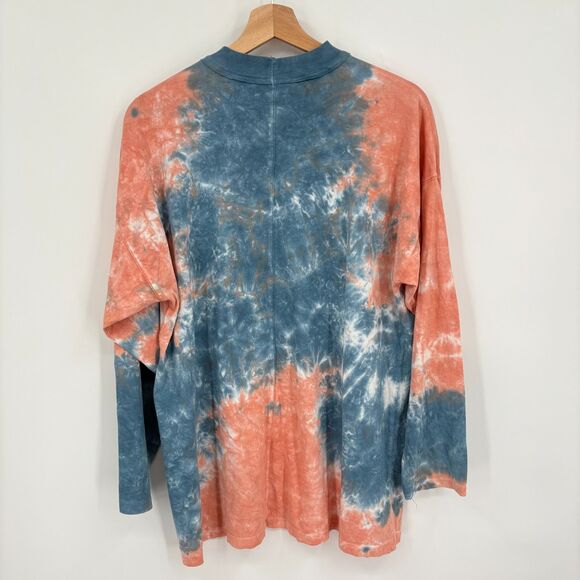 Free People Tie Dye Long Sleeve Tee in Blue Combo, Sz Small, Boho Festival - Picture 4 of 11